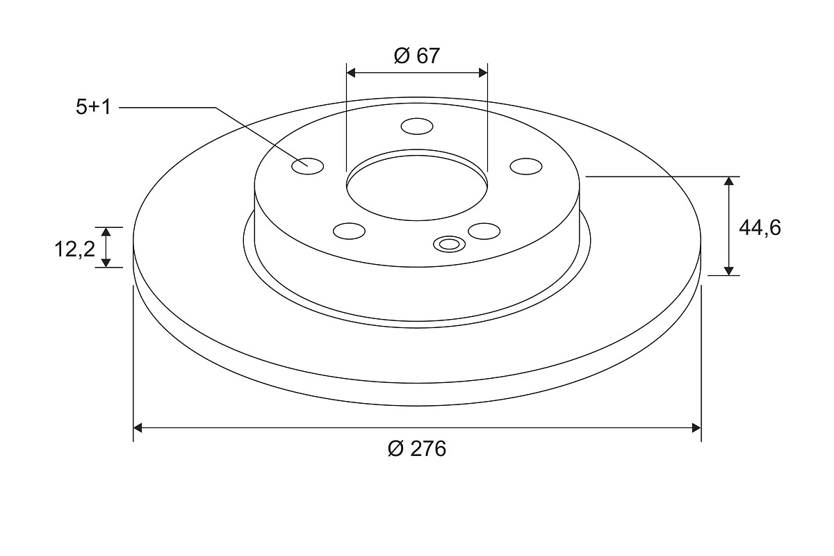 COATED BRAKE DISC MERCEDES A CLASS
